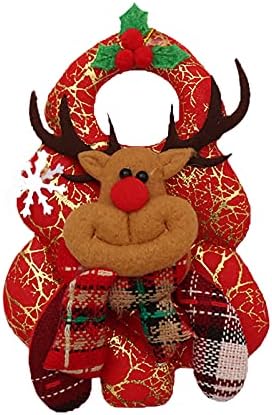 ihtha Коледен Старецът Снежен човек Плат Окачен Камина Прозорец Камбанка Украса Вечерни Сувенири за Деца От 8-12 (A, Един размер)
