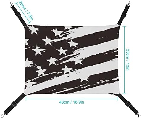 Американският Флаг на САЩ, Черно-Бял Хамак за Домашни Любимци, Удобна Регулируема Подвесная Легло за по-Малките Животни,