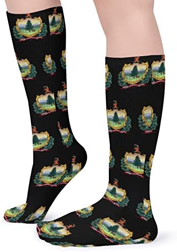 Спортни Чорапи с Флага на щата Вермонт, Топли Чорапи-Тръби, Високи Чорапи за Жени И Мъже, Ежедневни Вечерни