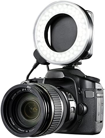 Двойна светодиодна околовръстен осветление за макро фотография Canon PowerShot SX540 HS - включва и адаптер за