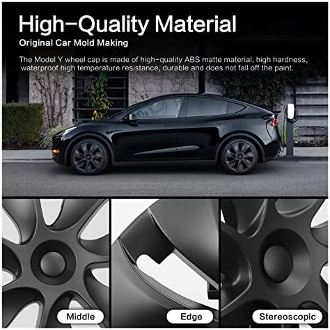 Съвместимост с капачки на главините модели на Y 4 бр. Замяна Дължината на кутията 19 Инча Дължината на капачката е Съвместима с капак на главината на Tesla Model Y Full Cover 2021 2