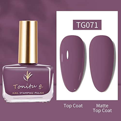 Лак за нокти TONITU G · 8 мл - 6 цвята, устойчиви, быстросохнущий, комплект лакове За нокти, Популярен с Ярък Дизайн на ноктите, Обикновена блестящи цветове? (TG068)