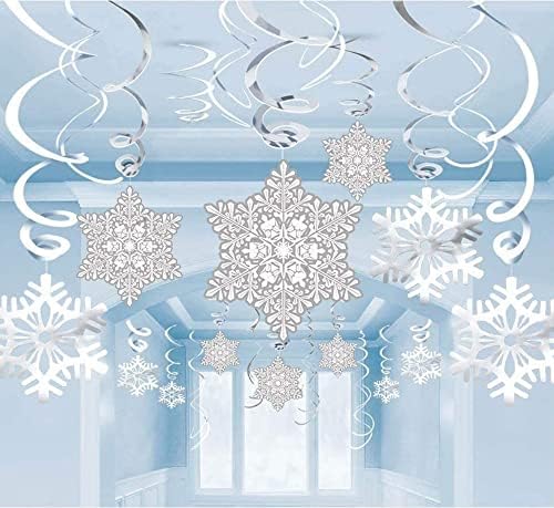 42-Каратные Коледни Снежинки, Окачени Реактивни Украса - Зимни Парти, Страна На Чудесата, Коледни Празнични Аксесоари