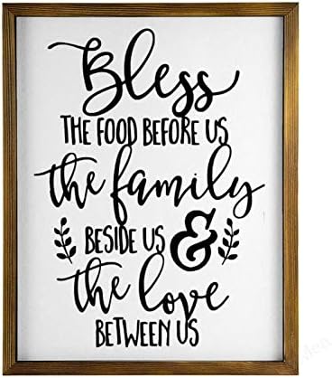 Дървена Табела VinMea Home Decor Благослови Храната Пред Нас, за Семейството, в непосредствена близост До