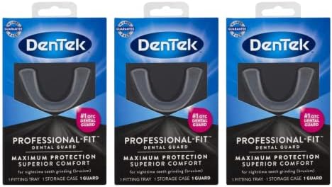 DenTek Professional-Защитно средство за нощно шлифоване на зъбите, 1 бр. (опаковка от 3 броя)