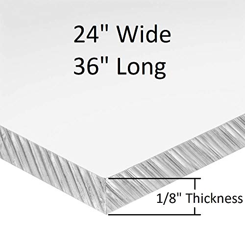 Прозрачен лист поликарбонат пластмасова с дебелина 1/8 инча х 24 см в ширина х 36 инча на Дължина (24 единици)