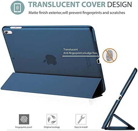 ProCase iPad Air 3 10,5 2019 / iPad Pro 10,5 2017 Син Тънък Твърд калъф в комплект със защитно фолио, изработени от закалено Стъкло
