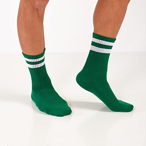 GoWith 3-4 Чифта Светли Памучни Чорапи в Тънка Ивица в Ретро стил за мъже и Жени, Ежедневни Леки Меки Чорапи в една