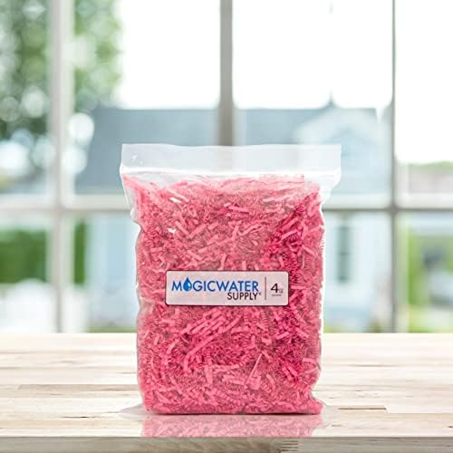 Пълнител за рязане на хартия MagicWater Supply (4 унции) за подарък за опаковане и пълнене на кошници - розов