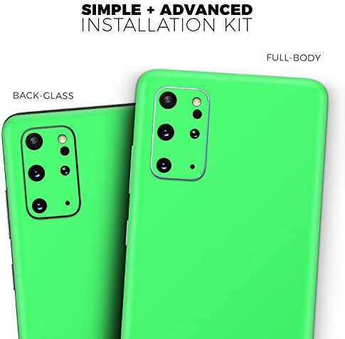 Дизайн Skinz Solid Green V2 Защитен Vinyl стикер с обвивка от кожа, която е съвместима с Samsung Galaxy S20 (тампон върху