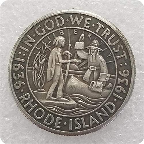 Старинни Занаяти Американски Полдоллара 1936 RH-DE Сребърен Долар Възпоменателна Монета Събиране на монети