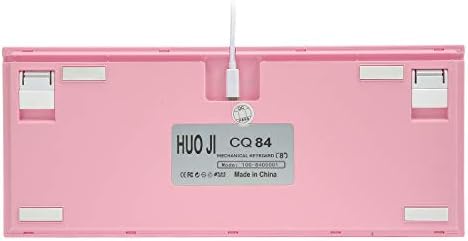 Ръчна Детска Клавиатура HUO ДЖИ CQ84 RGB, Програмируеми RGB-осветление, Синьо, Ключове, Проводна USB 75% от Компактност,