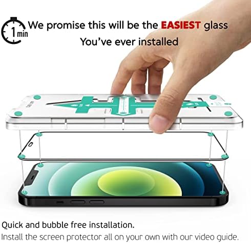Deppa [2 опаковки със защитно фолио премиум-клас за Iphone 12 Pro Max от закалено стъкло 3D с пълно покритие