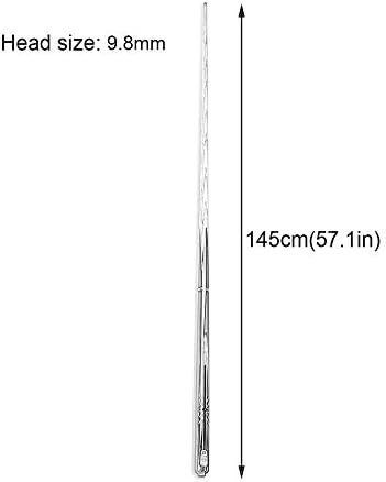 Щека за Снукър от Масивна дървесина DENGS, Билярдна Щека 145 см, на върха е 9,8 мм, 19 мл, с кутия за съхранение, Девет топки,