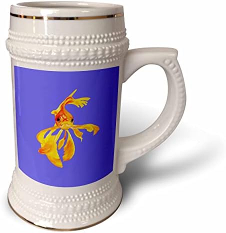 Триизмерен Образ Скъп Златни Рибки с Особен Опашка - Чаша за стейна на 22 унция (stn_357342_1)