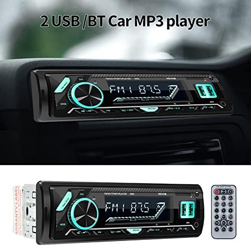 XIXIAN Автомобилна стерео уредба, 7 цвята Цифров HD LCD дисплей Авто Стерео Аудио Радио FM/UU/TF/MP3 плейър БТ V3.0