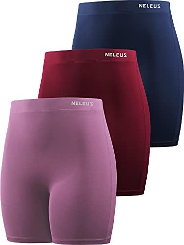 Дамски къси панталони за йога NELEUS 4 Running Short 3 В опаковка с Висока Талия