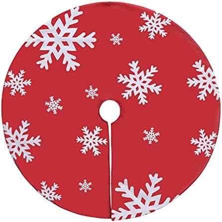 Пола за Коледно Бъни Припев, 48-Инчов Руното Пола за Елха със Супер голяма Фигура във формата на Снежинки за Празнична Декорация,