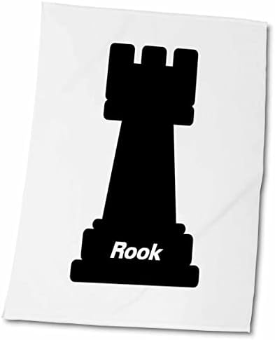 3D Игри Рози Флорен - Изображение на шахматна фигура Черни Топа - Кърпи (twl-240709-1)