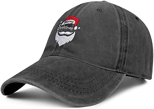 Foakecb Весела Коледна Шапка за Мъже и Жени, бейзболна шапка на Дядо Коледа, на Бродирани Деним Капачка за Бягане