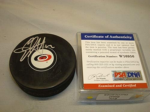 Ерик Staal подписа Хокей шайба на националния отбор на Канада с Автограф на PSA /DNA COA 1A - за Миене на НХЛ