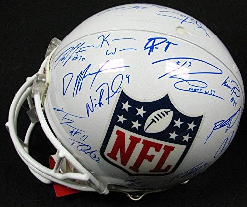 Пълен размер каска проект на мотика NFL 2012 с множество автографи (30) Андрю Лак Грифин PSA ДНК - Каски NFL с автограф