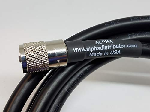КОАКСИАЛЕН кабел Alpha RG8U / RG8 с ръчно ЗАПОЯВАНЕ AMPHENOL PL-259 - 150 ФУТА