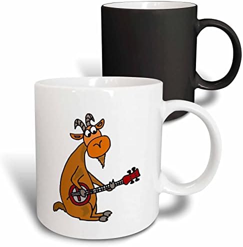 3dRose Готино Забавен и Кози, Свири на банджо Оригинално Изкуство - Чаши (mug_240069_10)
