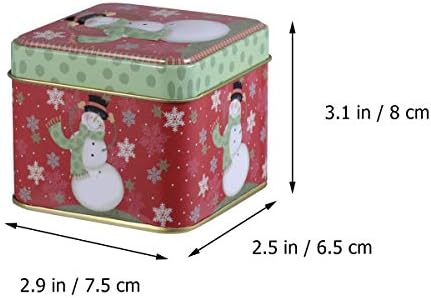 DOITOOL Коледна Тематична Кутия шоколадови Бонбони Квадратни Консервени Кутии Подарък Твърд Калъф За Партита (Случаен