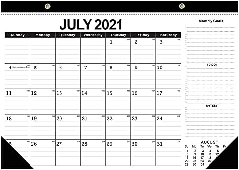 Настолен календар Tenbroman, юли 2021-декември 2022, Окачен Настолен Календар, Голям Стенен календар за месец с дупка