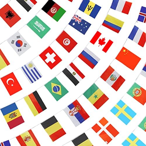 Струнен Флаг Anley 32 страни, Международния Флаг-вимпел, Украса за Официалното откриване, Спортен бар, вечерни мероприятия