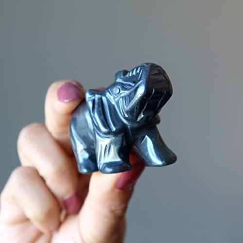 Гематитовый Слон, Защитник На Земята, Кристални Фигурки На Животните