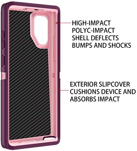 Калъф I-HONVA за Galaxy Note 10, устойчив на удари, защитени от прах и падения, 3-Слойный, За цялото тяло [Без защитно