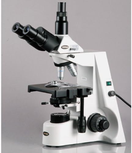 Професионален Трехокулярный на съставния микроскоп AmScope T660B, 40-2000-кратно увеличение, Сверхширокополосные
