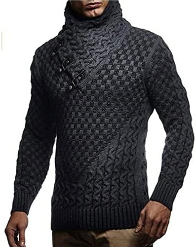 Пуловери за мъже, Европейски и Американски Мъжки Вязаный Пуловер, Отгоре с качулка, Тънък Пуловер Копчета, Мъжки