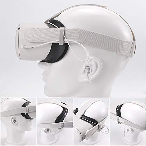 Слот ушите BOTAGNIC VR за Oculus Quest 2 (Адаптивни дължина - 3D 360 звук) Слушалки с подобрена шумоизолация, съвместими