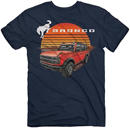 Мъжка тениска с къс ръкав Ford Bronco Desert Stripes | Американски флаг, Офроуд дизайн за любителите на пустинята |
