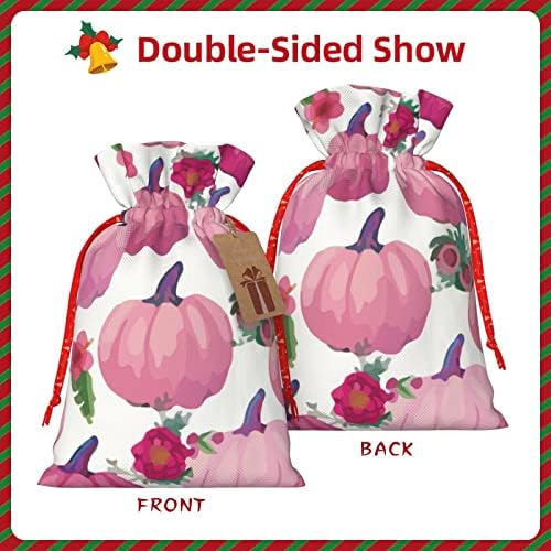 Пакети за Коледни подаръци На Експозиции Розов Цвят-Тиква-Торбички За Опаковане на Подаръци за Деня На Благодарността,