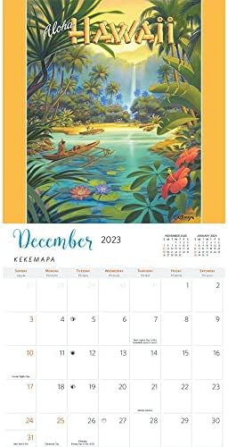 Хавай Алоха - Луксозен Стенен календар за 2023 година - Винтажное изкуството на активната зона на Ериксон