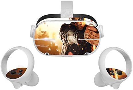 Видеоигра серия The War Oculus Quest 2 на Кожата VR 2 Кожи Слушалки и Контролери Стикер, Защитен Стикер Аксесоари