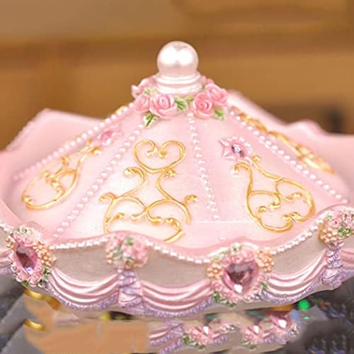 HMGGDD Въртележката Кристална Топка Принцеса Музикална ковчег Украса Плаващи Сняг Октава Кутия за рожден Ден Подаръци за
