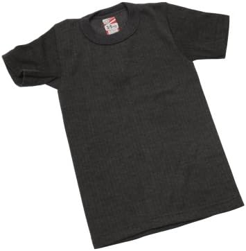 Универсална текстил термоодежда за големи момчета, тениска с къс ръкав (британски производство) (Гърди: 20-22 инча (възраст 3-5)) (въглен)