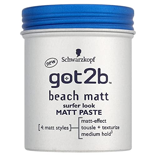Got2B Плажната Мат паста за оформяне на косата за матово начин на сърфист, Восък за коса за мъже, за оцветяване,