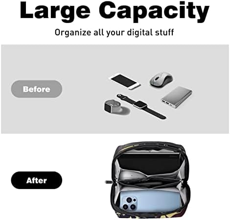 Електронен органайзер, малката пътна чанта-органайзер за твърди дискове, кабели, зарядно устройство, USB, SD-карти, орел