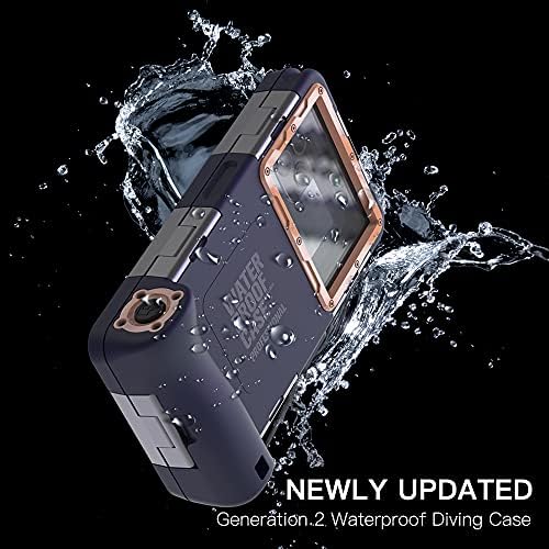 (2-ро поколение) Универсален водоустойчив калъф за телефон за повечето серии на Samsung Galaxy и iPhone, Водоустойчив корпус за подводна фотография с дължина 66 метра, калъф за