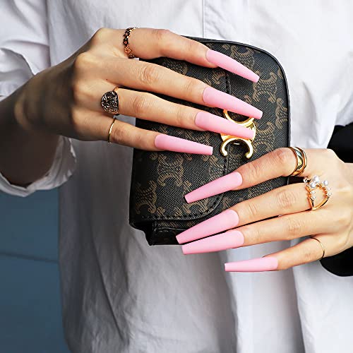 BettyCora Кликнете върху Ноктите с Четка в Комплект с лепило за нокти, Дълги Нокти Залепете На Ноктите, Отгоре Ноктопластика