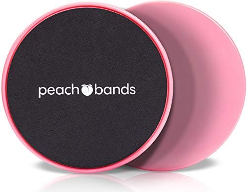 Peach Bands Основната Sliders Фитнес Двустранни Дискове за упражняване на пресата и Жило