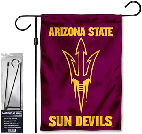 Градински Знаме с Логото на Университета на щата Аризона В Формата на Вилиците и Поставка За хартата, Определени Флагштоков