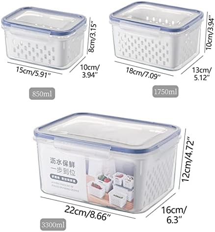Двупластова Сливная Кошница Кутия за съхранение на пресни продукти от Кухненски Аксесоари Запечатани Кутия, Пластмасова Кутия