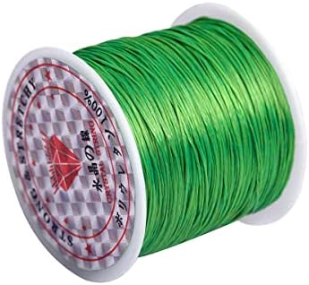 60 Ярда Зелен Еластичен Вълшебен Кабел 0,5 мм, Прозрачно Колие от Мъниста, Еластична Нишка за Производство на